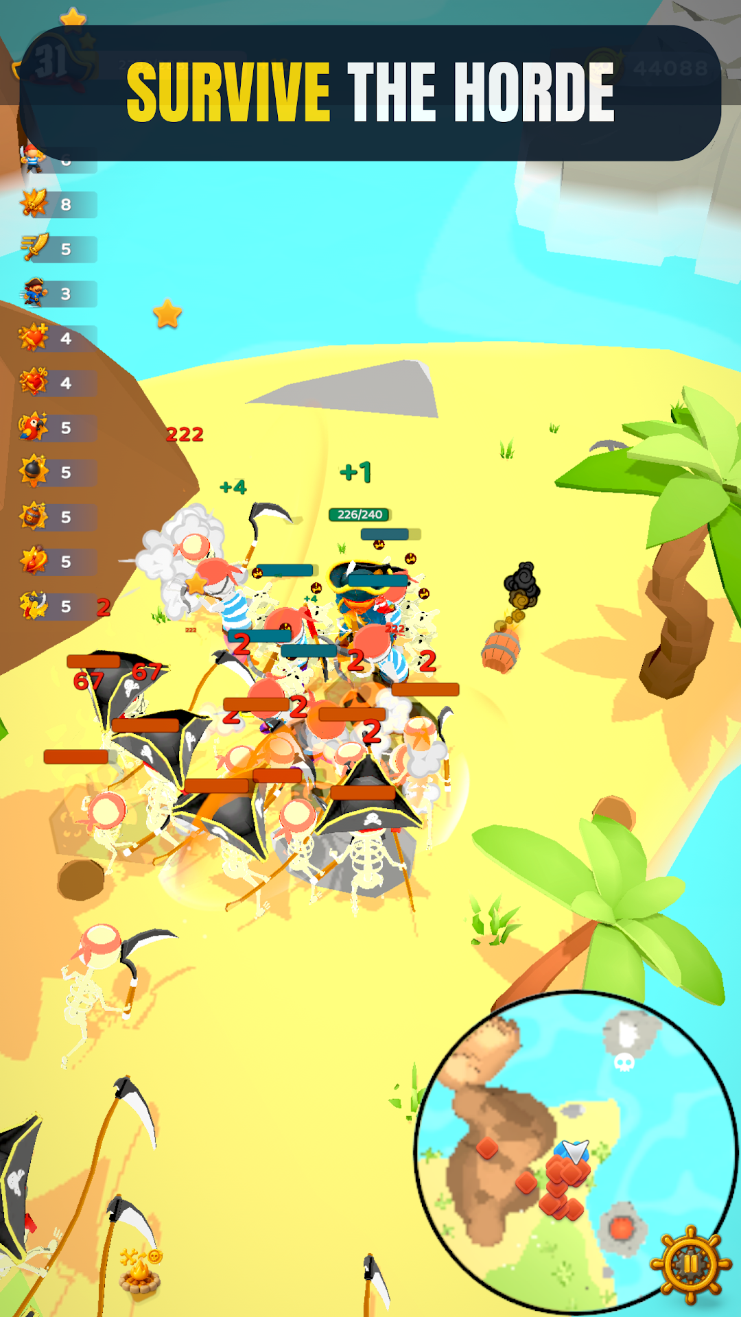 Pirate Survivors - crew recruitment screen